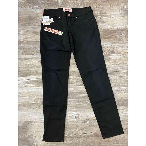 Fiorucci Denim - Fiorucci Black Skinny Jeans Ankle Cropped Womens Sz 26 Waist NWT